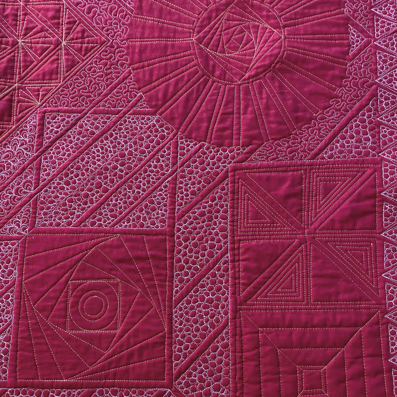 Detail of a quilt by Carmen Bickle